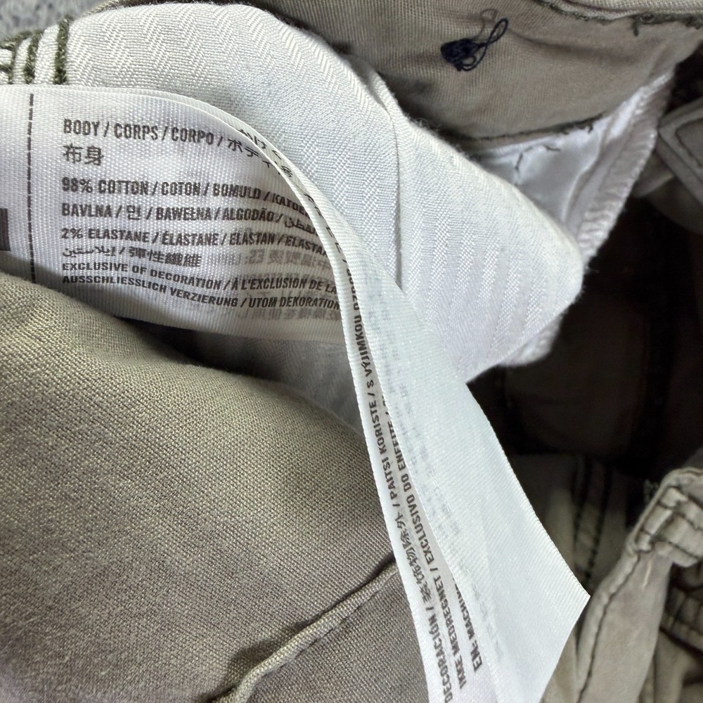 Hollister Pant Womens 8 Beige Cotton Cargo Straight Dad Workwear Travel Stretch - Picture 7 of 11
